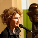 Norwegian performer Herborg Kråkevik sang during the opening of the Bjørnson exhibition at Bratislava Fortress (Photo: Terje Bendiksby / Scanpix)