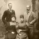 Engagement photograph with the bride's parents, Queen Alexandra and King Edward VII (Photo: W&D Downey, London, The Royal Court Photo Archive)