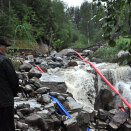 18 June: King visits the flood-stricken municipalities in Gudbrandsdalen and Østerdalen (Photo: Sven Gjeruldsen, Det kongelige hoff)