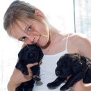 Pictures of the Crown Prince and Crown Princess' family with the nine puppies, July 2013 (Photo: Veronica Melå / Utenfor Allfarvei AS / The Royal Court)