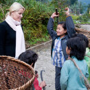 Speaking with local children who are on their way to fetch grass for their families' cows (Photo: The Royal Court)