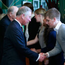 Prince Charles meets Lars Hjetland, one of the survivors of the tragedy at Utøya 22 July (Photo: Lise Åserud / Scanpix)