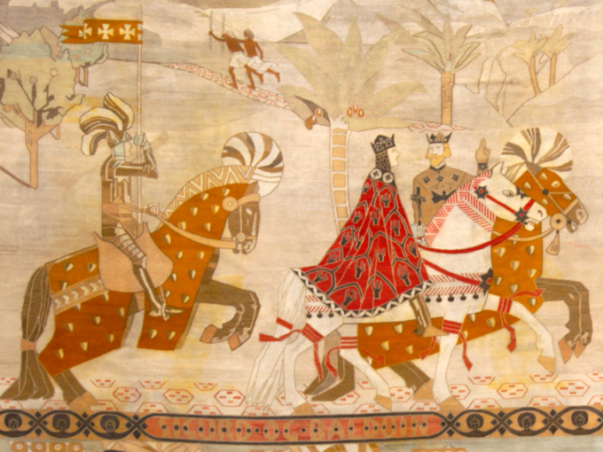 Detail from one of the tapestries. Photo: Jan Haug, the Royal Collections