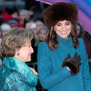 Queen Sonja, Duchess Catherine and Princess Ingrid Alexandra in the sculpture park. Photo: Lise Åserud / NTB scanpix