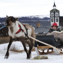 14. mars: Dronningen besøker Røros kirke, Norsk Kulturminnefond, er på byvandring og besøker Rørosrein for et møte med sørsamisk kultur (Foto: Cornelius Poppe, NTB scanpix )