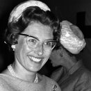 Princess Astrid, Mrs Ferner arrives at the Red Cross Bazar in Oslo, 1967 (Photo: Henrik Laurvik / NTB / Scanpix)