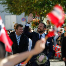 The Crown Prince and Crown Princess received a warm welcome in Arendal (Photo: Gorm Kallestad / Scanpix)