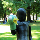 Faceless man, designed by Evald Møller Johansen, Lilleby Primary School, 2017. Photo: Liv Osmundsen, the Royal Court
