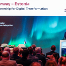 The second day in Tallinn, Crown Prince Haakon opened Norwegian-Estonian Business Forum. Foto: Lise Åserud, NTB scanpix