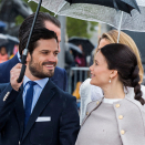 Prins Carl Philip og Prinsesse Sofia fra Sverige ved avreise til Kongeskipet. Foto: Berit Roald / NTB scanpix