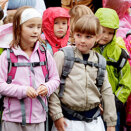 Waiting in the school yard (Photo: Stian Lysberg Solum / Scanpix)