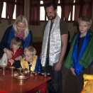 Lighting candles in Passingdang convent. Published 21.01.2011 as handout picture from The Royal Court. For editorial use only, not for sale. Photo: Kristi Marie Skrede, the Norwegian Broadcasting Corporation / The Royal Court. Image size: 4288 x 2848 px and 2,18 Mb.