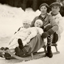 Crown Prince Olav and Crown Princess Märthawith Princess Ragnhild and Princess Astrid at Skaugum 1935 (Photo: A.B. Wilse, The Royal Court Photo Archives)