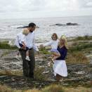 The Crown Prince and Crown Princess with two of their children at Flatholmen August 2008 (Photo: Aasta Børte, Bureau Aasta)