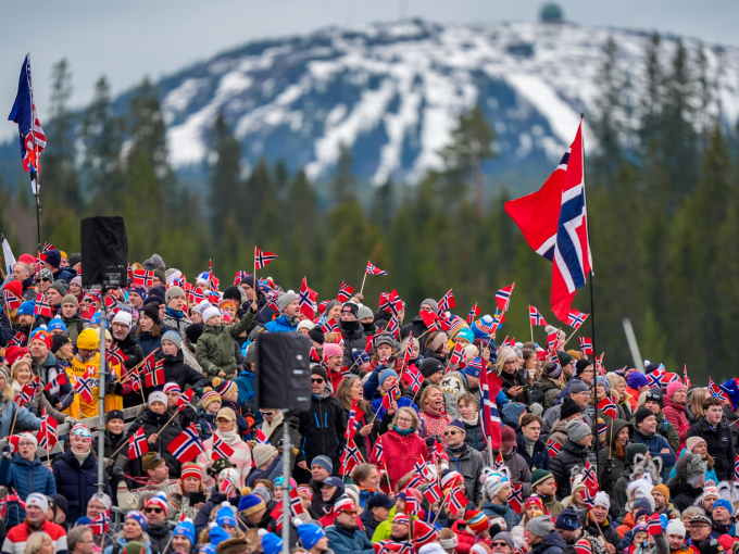 The audience Granåsen played their part in making the championships a success. Photo: Terje Pedersen / NTB