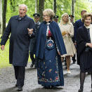 Kongeparet og Kronprinsparet kommer til hagefesten med fylkesmann Magnhild Meltveit Kleppa . Foto: Carina Johansen / NTB scanpix