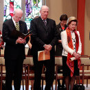 King Harald and Queen Sonja during their visit to St.Olaf College, Northfield (Photo: Lise Åserud / Scanpix) 