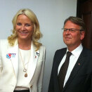 In June 2011 the Crown Princess attended the UN General Assembly High-Level Meeting on AIDS. Here with ambassador Morten Wetland and Bernhard Schwartlander of the UNAIDS (Photo: mfa)