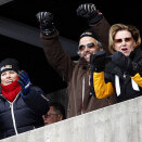 Princess Martha Louise, Ari Behn and Queen Sonja during the men's relay (Photo: Lise Åserud / Scanpix)