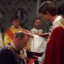 King Harald was consecrated by bishop Wagle (Photo: Bjørn Sigurdsøn, Scanpix)