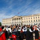 People celebrating in the Palace Square. Photo: Ola Vatn / NTB scanpix
