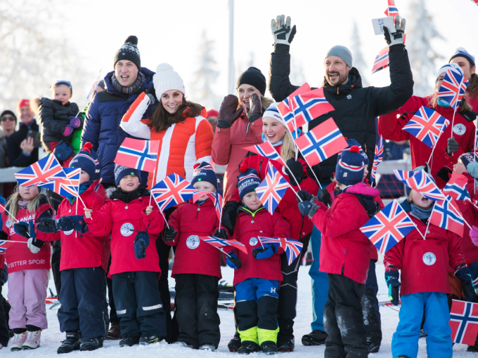 The Duke and Duchess of Cambridge concluded their visit to Norway by Øvresetertjern. Photo: Håkon Mosvold Larsen / NTB scanpix