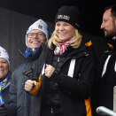 4 March: Crown Princess Victoria, Prince Daniel, Crown Princess Mette-Marit and Crown Prince Haakon follow men's relay (Photo: Leonhard Foeger, Reuters)