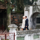 The temple compound is sequestered from the busy city outside its walls. Photo: Lise Åserud, NTB scanpix