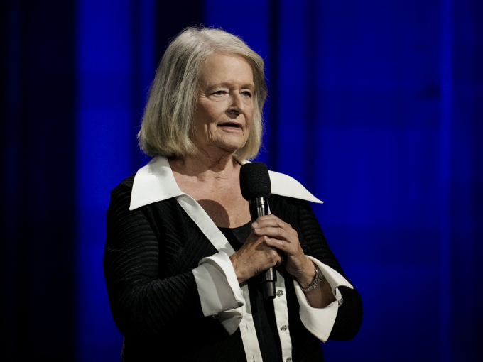 Gro Harlem Brundtland at the Oslo Spektrum Arena: “Hatred can beget violence. Intolerance can kill. We must stand up against this every day, as AUF has made so abundantly clear.” Photo: Fredrik Hagen / NTB