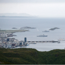 View from the top - with the Royal Yacht at anchor below. Photo: Lise Åserud, NTB scanpix.
