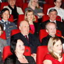 13 April: King Harald and Queen Sonja attends the premiere of the documentary "Vendor 329" - one of the vendors of the street magazine =Oslo.  (Photo: Håkon Mosvold Larsen / Scanpix)