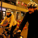 22 October: The Crown Prince and Crown Princess used their bikes to the event celebrating the centenary of the Norwegian Cycle Association (Photo: Torstein Vegheim)