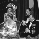 Gala performance at the National Theatre during King Frederik and Queen Ingrid of Denmark's state visit to Norway,1960.  (Photo: Ivar Aaserud Aktuell / Scanpix)
