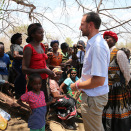 Crown Prince Haakon with women farmers in Kazungula village (Photo: Stein J. Bjørge) 