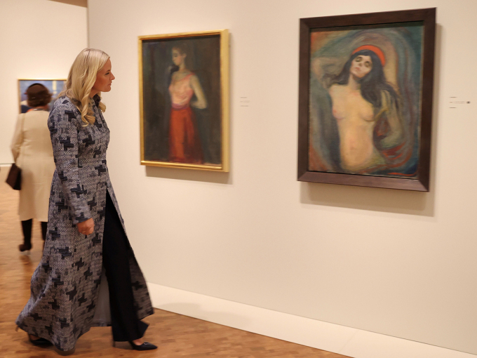 Crown Princess on a tour of MUNCH. Photo: Andreas Fadum