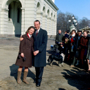 In the Palace Square after the announcement. Photo: NTB arkiv / Scanpix