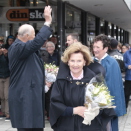 The King and Queen leave the square accompanied by the County Governor, Hill-Marta Solberg. Photo: Lise Åserud, NTB scanpix