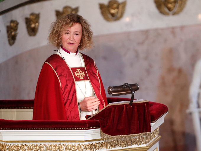 In her address to the confirmand, Bishop Kari Veiteberg highlighted the Princess’s focus on environmental issues. Photo: Terje Bendiksby / NTB scanpix 