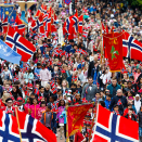 The Royal Family greets the Children's Parade in Oslo from the Palace Balcony. Photo: Heiko Junge, NTB scanpix