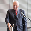 2. april: Kong Harald åpner jubileumsutstillingen TING på Teknisk museum. Foto: Håkon Mosvold Larsen / NTB scanpix
