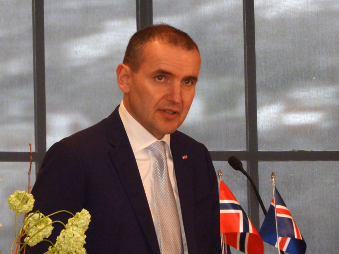 President Guðni Jóhannesson gave a speech at the University of Bergen. Photo: Sven Gj. Gjeruldsen, the Royal Court