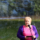 Statsminister Erna Solberg taler. Foto: Sven Gj. Gjeruldsen, Det kongelige hoff