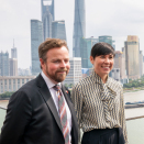 Minister of Foreign Affairs Ine Eriksen Søreide and Minister of Trade and Industry Torbjørn Røe Isaksen accompany The King and Queen during the state visit. Photo: Heiko Junge / NTB scanpix