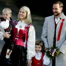 The family at Skaugum (Photo: Stian Lysberg Solum, Scanpix) 