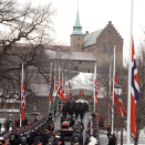 Kong Olav ble stedt til hvile på Akershus Slott. Foto: Jon Petrusson NTB / Scanpix