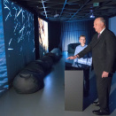 3. april: Kong Harald åpner utstillingen Norge er Havet ved Norsk maritimt museum. Foto: Terje Bendiksby / NTB scanpix