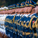A Guard of Honour from the Chinese People’s Liberation Army formed the backdrop for the welcoming ceremony. Photo: Heiko Junge, NTB scanpix