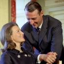19 March 1968 at 11:00 there was an official announcement from the Royal Palace: Crown Prince Harald and Miss Sonja Haraldsen were engaged to be married. Photo: NTB Arkiv / Scanpix