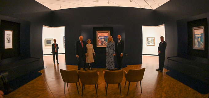 The King and Queen, Crown Prince and Crown Princess with no less than three versions of 