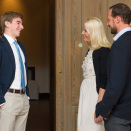 27 March: The Crown Prince and Crown Princess host a dinner in honour of the young polar explorer Parker Liautaud at Skaugum Estate (Photo: Roger Fosaas, Stella Pictures)